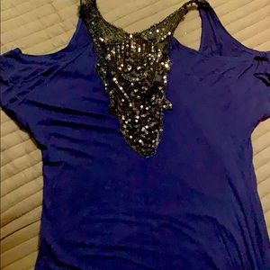 Flair brand j knit sequin back top